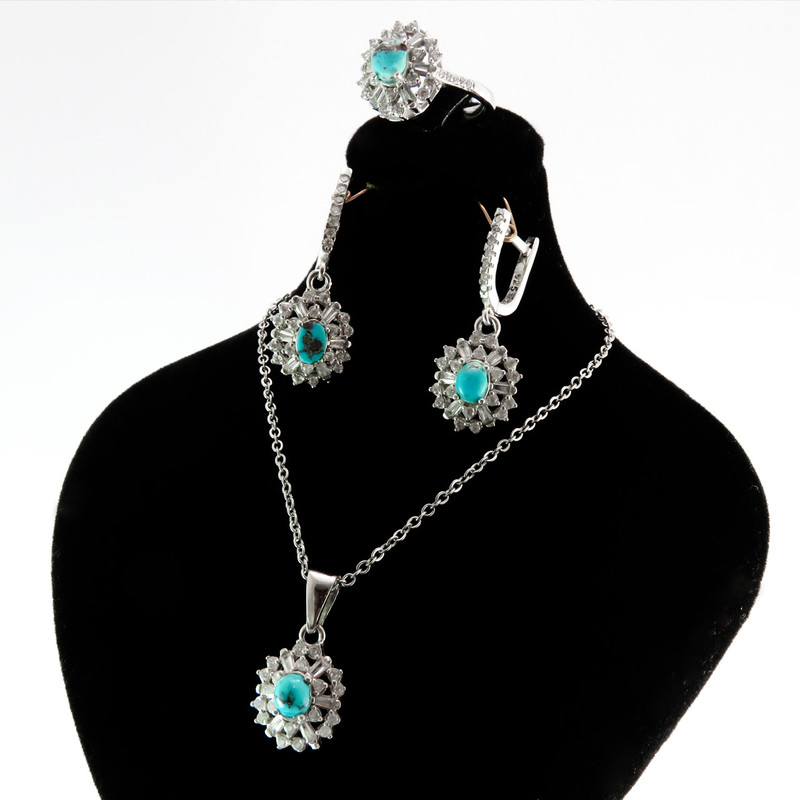 نیم ست نقره زنانه کد AV006 نیم ست نقره زنانه کد AV006