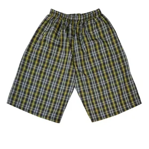 شلوارک مردانه مدل نخی طرح چهارخانه