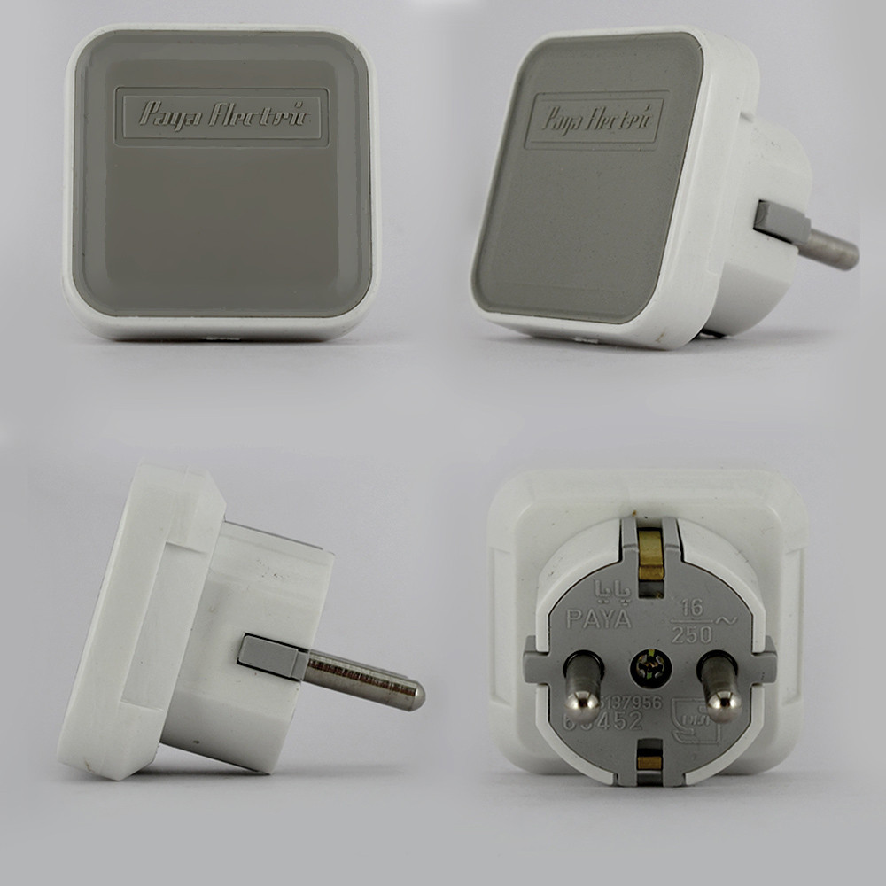 دوشاخه برق پایا الکتریک مدل FLATW بسته 2 عددی