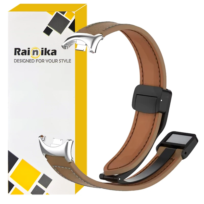 بند رینیکا مدل 10-9-8 Leather MI مناسب برای مچ بند هوشمند شیائومی 10 / 9 / 8 Mi Band