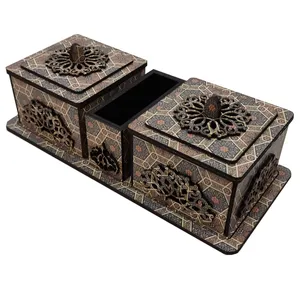 قندان مدل ست نگار مجموعه 2 عددی