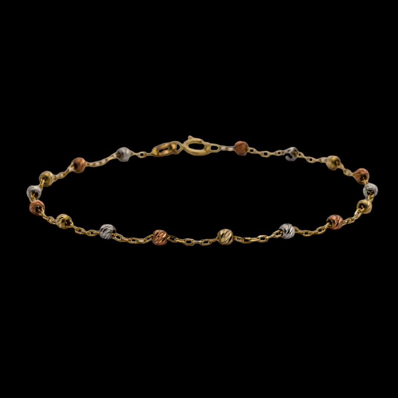 دستبند طلا عیار 18 زنانه گالری رحمانی مدل البرنادو 01051