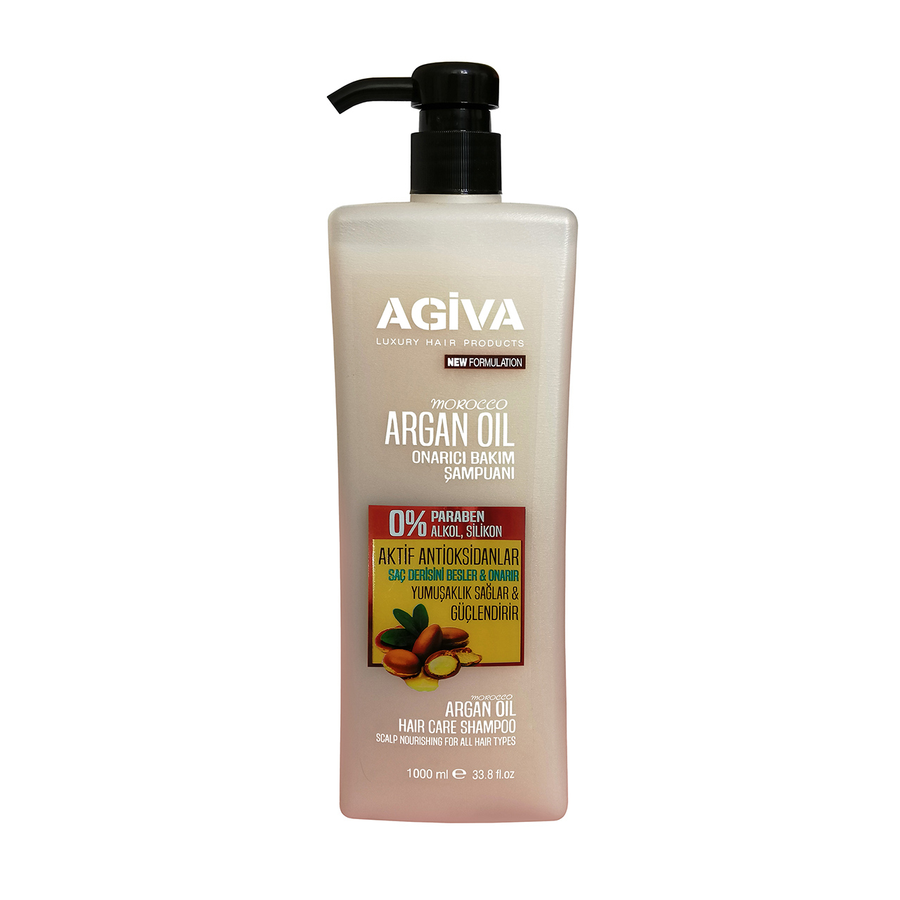 شامپو مو آگیوا مدل Argan Oil حجم 1000 میلی لیتر