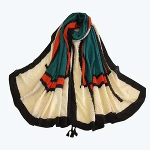 شال زنانه مدل نخ پنبه پلیسه  کد r1478