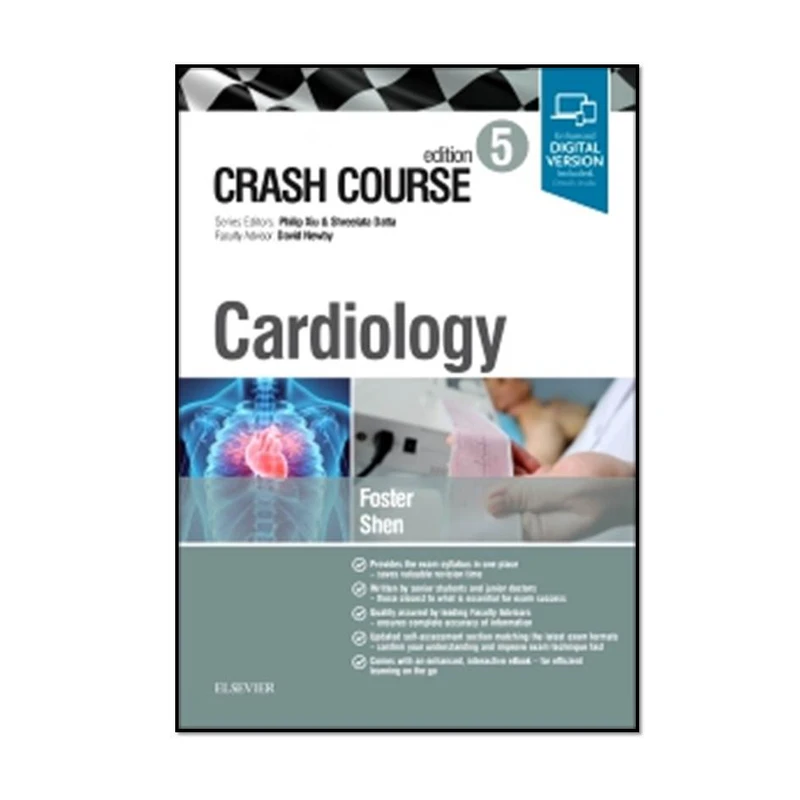 کتاب Crash Course Cardiology 5th Edition اثر جمعی از نویسندگان انتشارات مؤلفین طلایی 