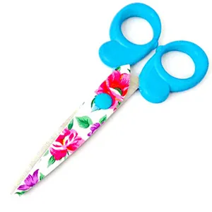 قیچی مدل فانتری طرح پروانه و گل کد 001