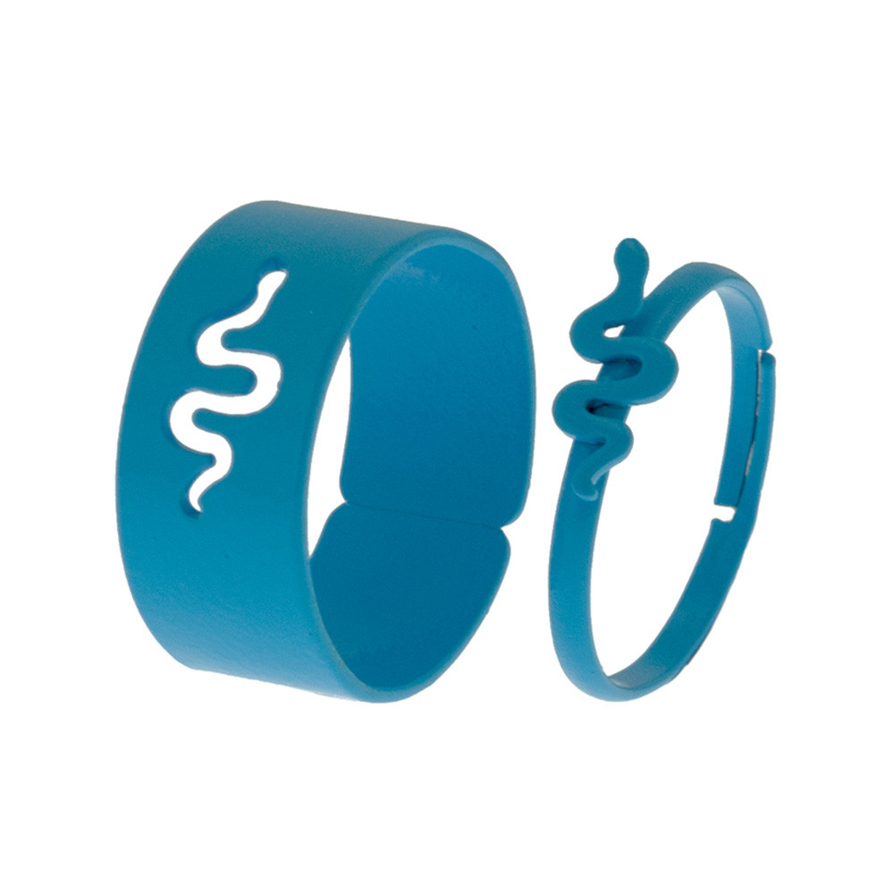 انگشتر زنانه برانت طرح مار مکمل بسته دو عددی