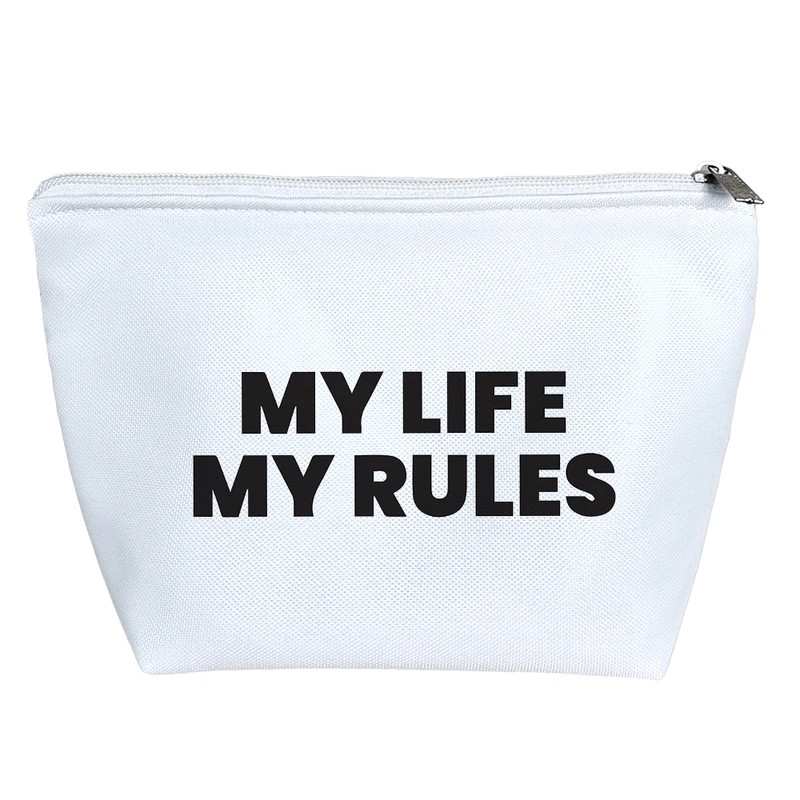 کیف لوازم آرایش دخترانه خندالو مدل My Life My Rules کد 6453