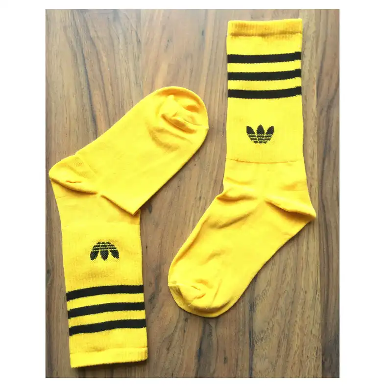 جوراب ورزشی مردانه مدل ساق دار اسپرت رنگ زرد