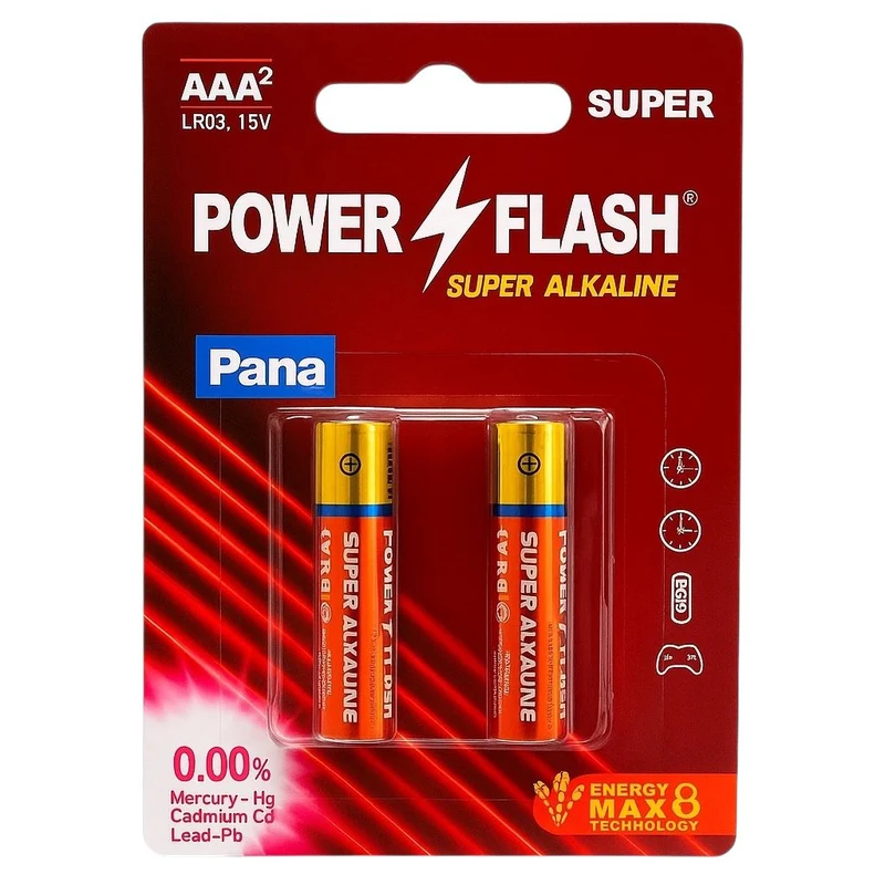 باتری نیم قلم پانا آلکالاین پاور فلش مدل 54 بسته 2 عددی