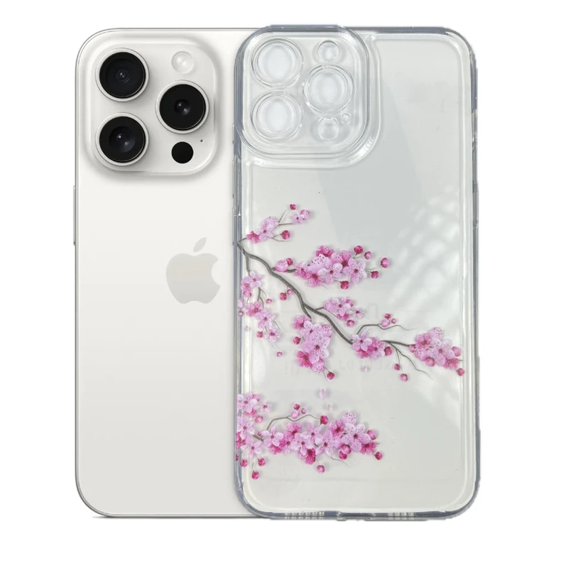 کاور طرح شکوفه گیلاس مناسب برای گوشی موبایل اپل iPhone 16 Pro Max