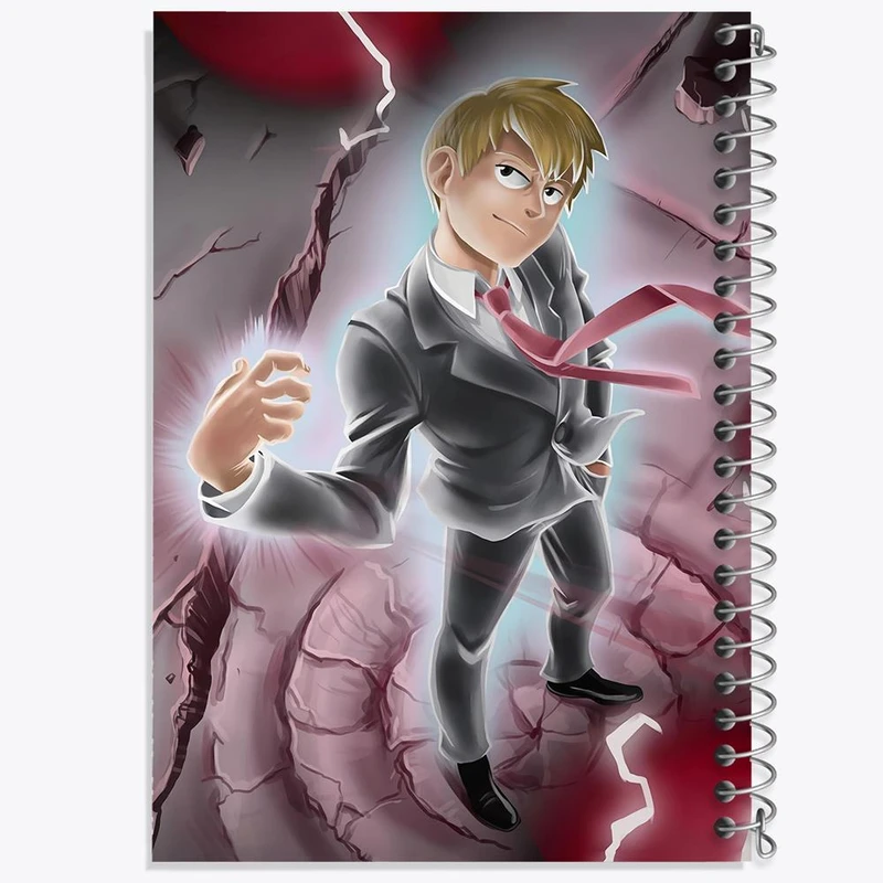 دفتر ژورنال نویسی 50 برگ خندالو مدل نقطه ای طرح شییکو انیمه موب سایکو Mob Psycho 100 کد 24505