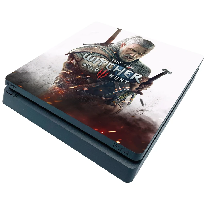 برچسب کنسول پلی استیشن 4 اسلیم مدل ویچر 3 کد 2025