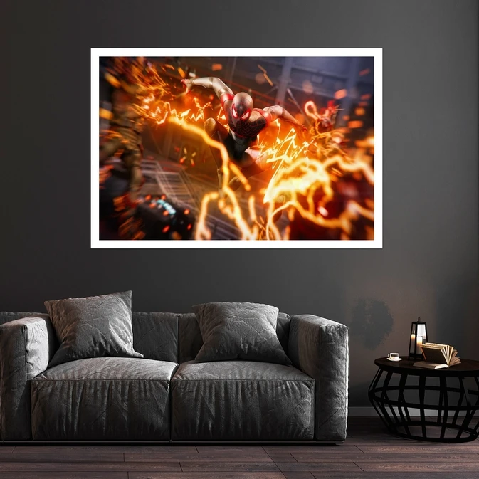 تابلو بکلیت طرح کارتون اسپایدر من مدل قاب شاسی W-s8833