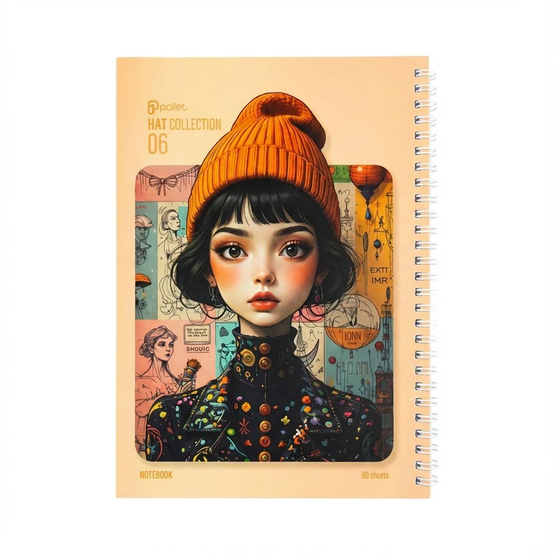 دفتر مشق 80 برگ پالت طرح کلاه