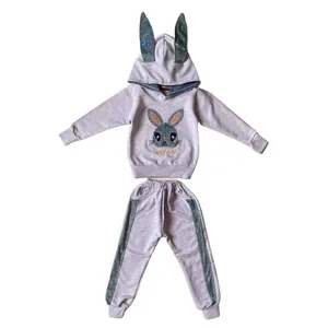 ست هودی و شلوار دخترانه مدل خرگوشی 