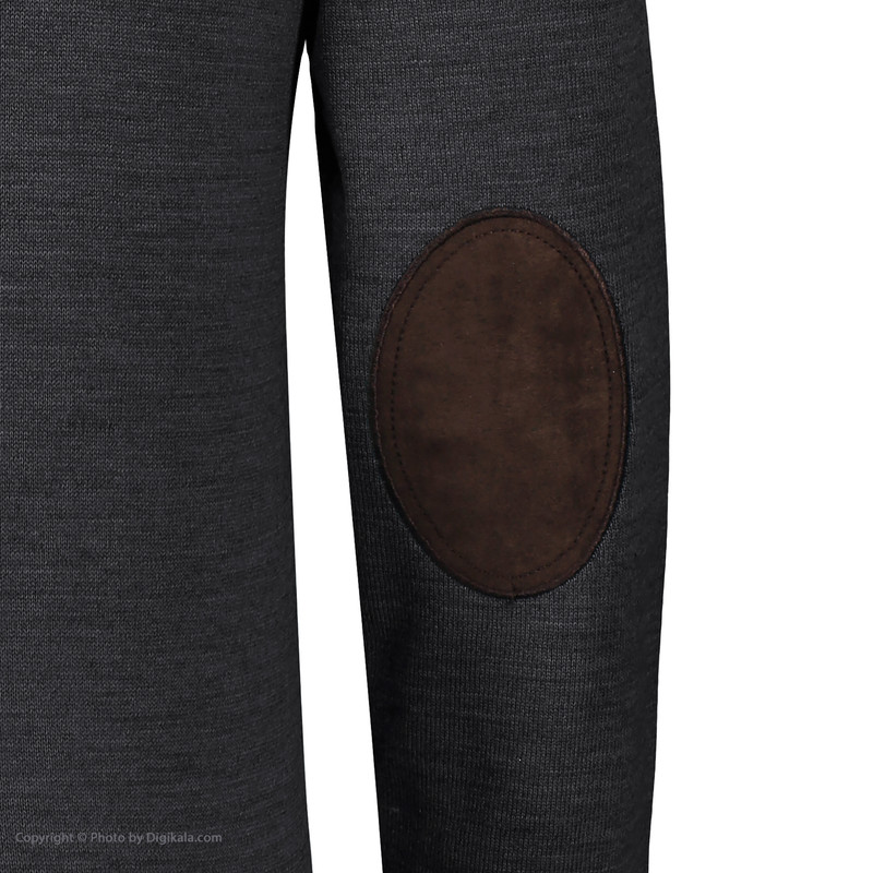 پلیور مردانه تریکو پاییزان مدل P700 ملانژ رنگ زغالی