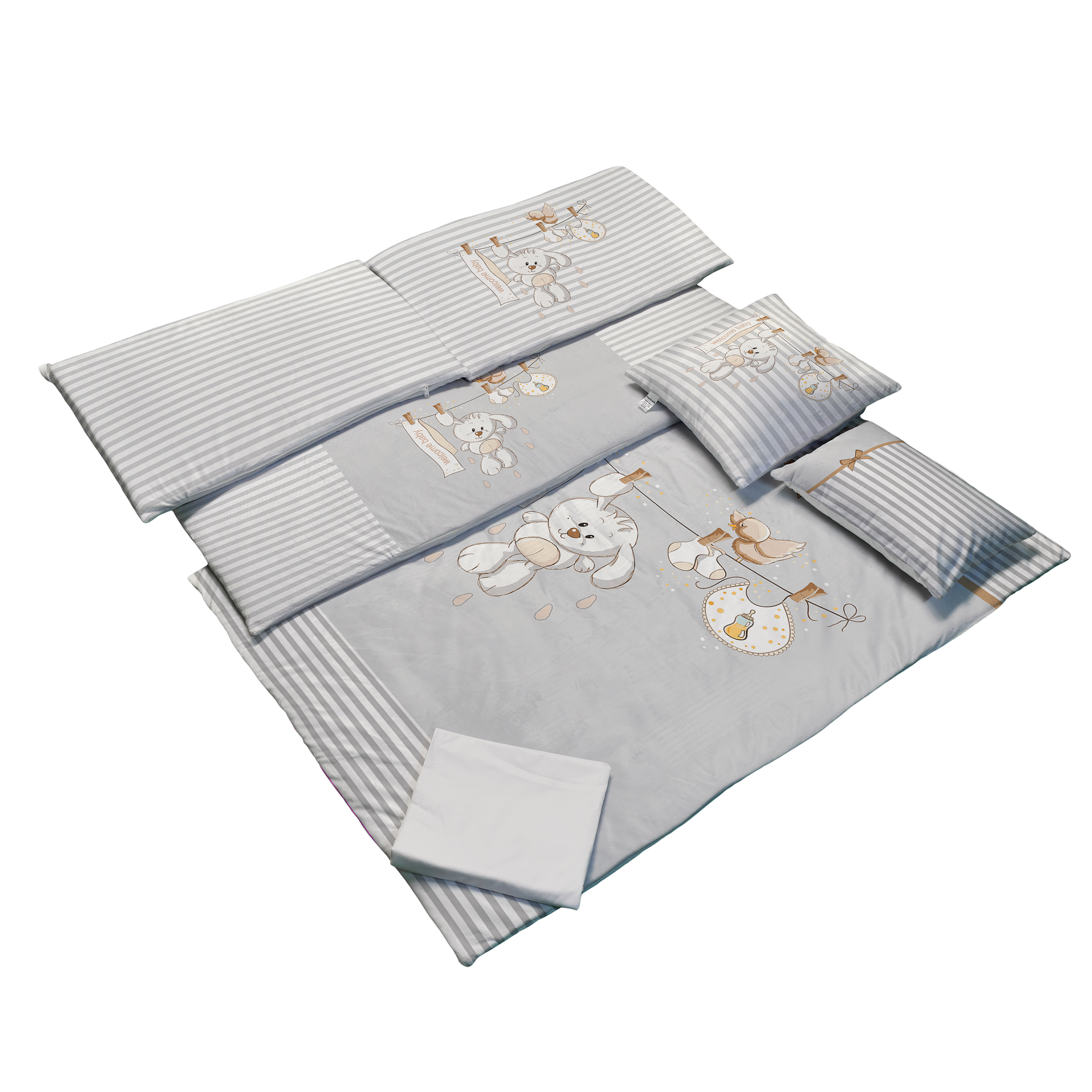 سرویس روتختی 7 تکه کودک مامزکیوتی مدل خرگوش بندرخت SK60