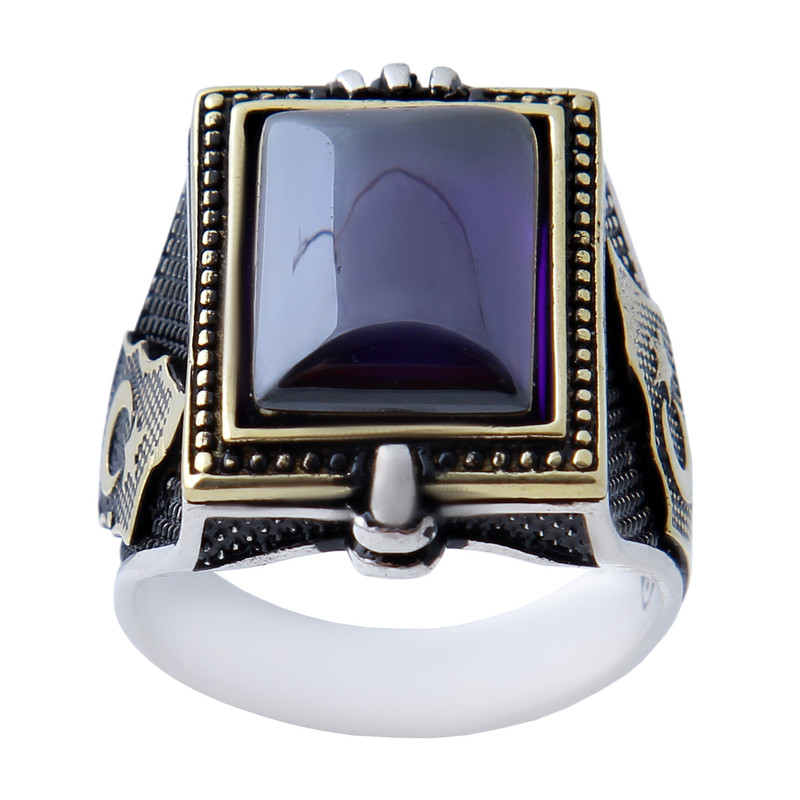  انگشتر نقره مردانه بازرگانی میلادی کد AM_813