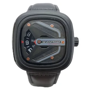 ساعت مچی عقربه ای مدل بند چرمی کد M201-8800