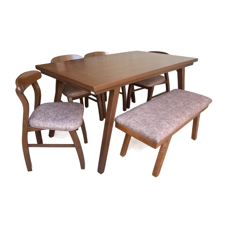 میز و صندلی ناهارخوری شش نفره گالری چوب آشنایی مدل 730-6
