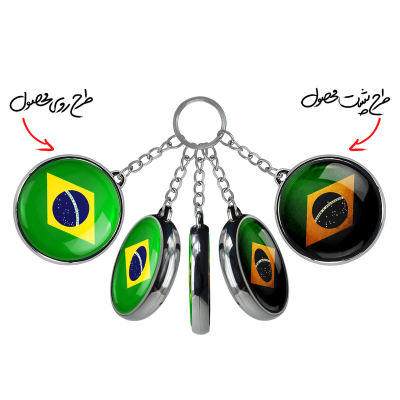 جاکلیدی خندالو طرح تیم فوتبال برزیل مدل دوطرفه کد 19782015
