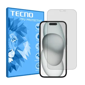 Tecno HyGEL model transparent screen protector suitable for Apple iPhone 15 Plus mobile phone