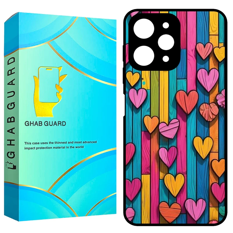 کاور قاب گارد طرح قلب مدل GCHPR12 مناسب برای گوشی موبایل شیائومی Redmi 12 4G / Redmi 12 5G / Poco M6 Pro 5G