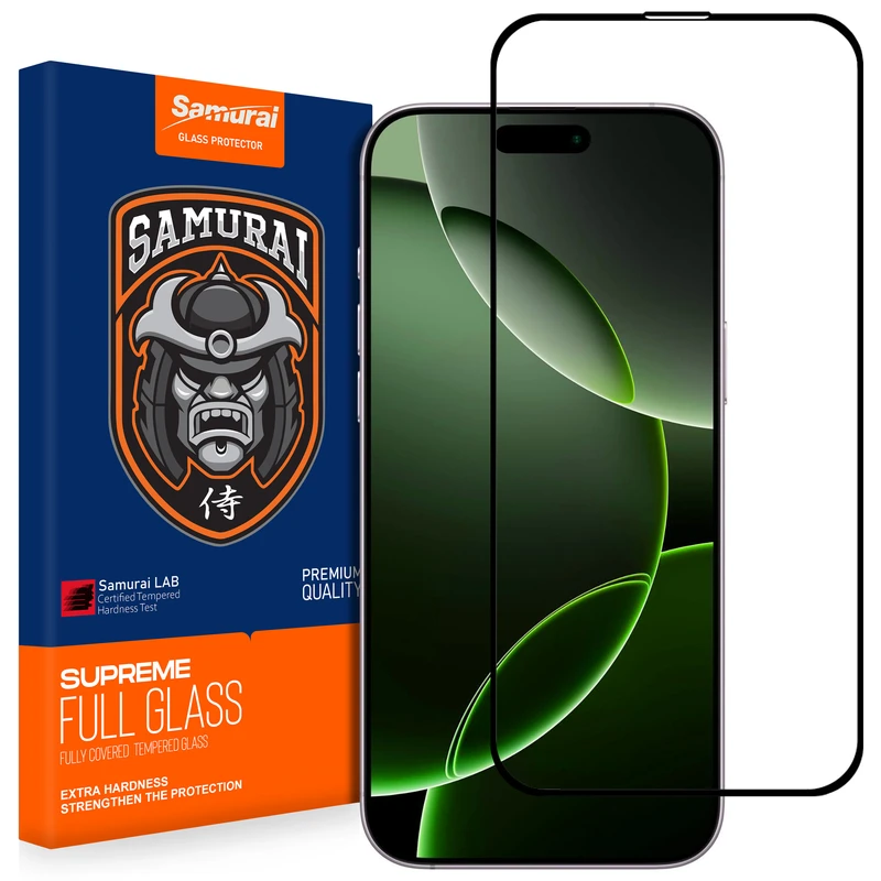 محافظ صفحه نمایش سامورایی مدل Glass Max مناسب برای گوشی موبایل اپل iPhone 16