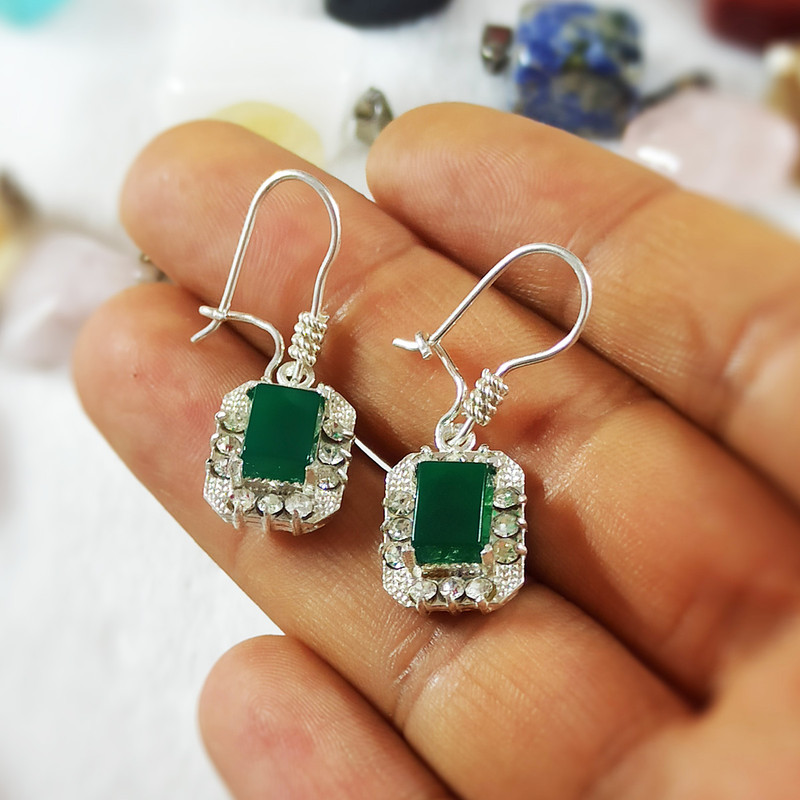 گوشواره نقره زنانه سلین کالا مدل عقیق ce-g-aghigh