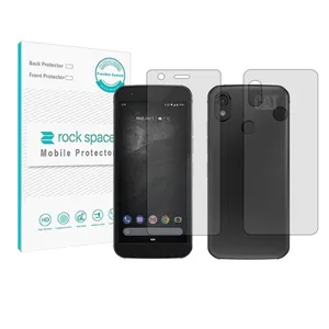 Rockspace HyGEL model clear screen protector suitable for Caterpillar S52 mobile phone along with the back protector