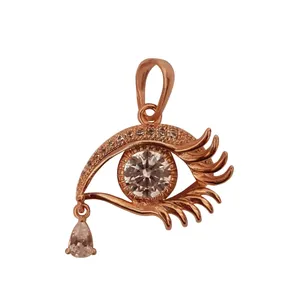 آویز گردنبند زنانه ژوپینگ مدل نگینی اشک 218