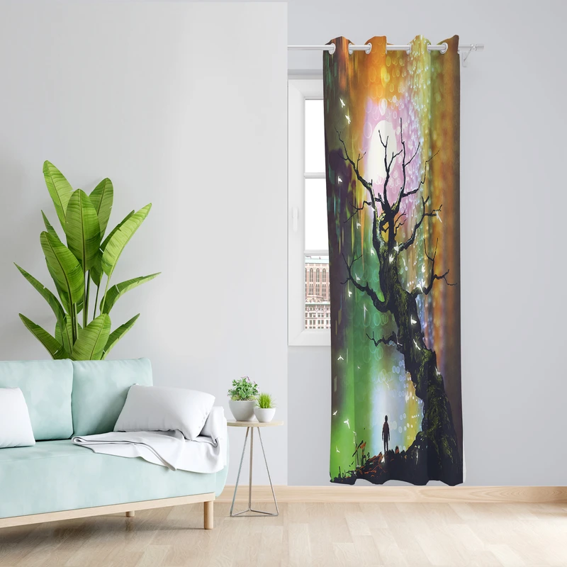 پرده طرح کودک مدل مخمل پانچی کد 2227 z سایز 140x200 سانتی متر