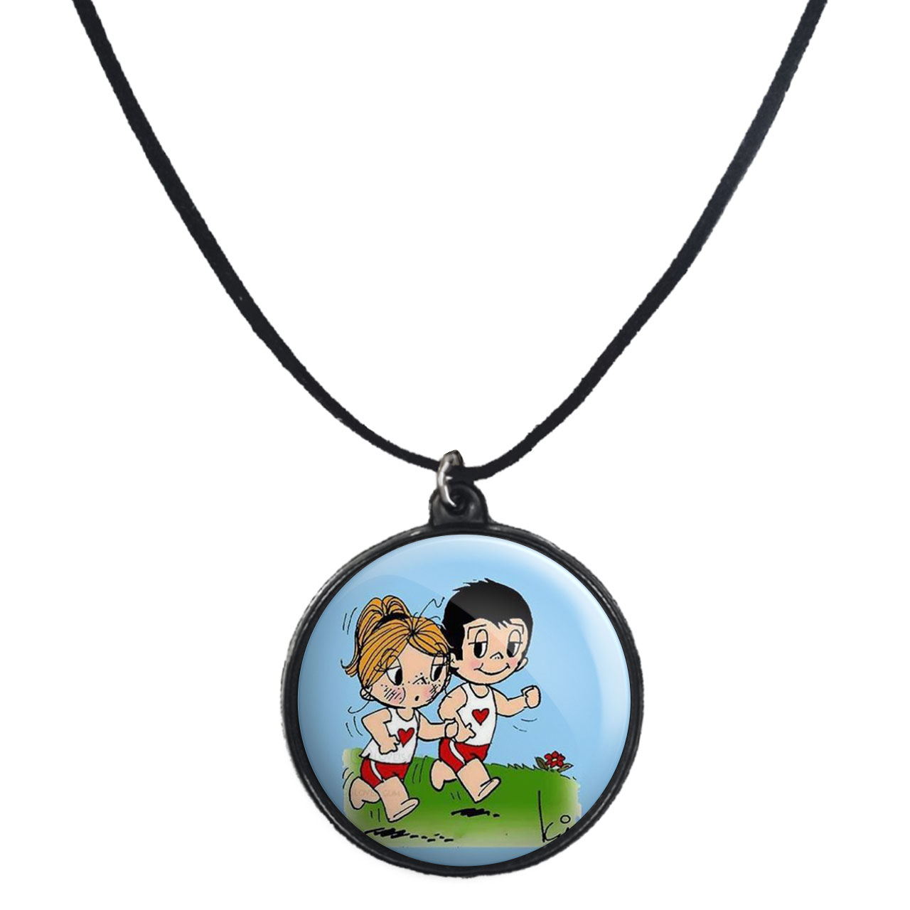 گردنبند پرمانه طرح عاشقانه کد pmb.5441 مدل دو طرفه