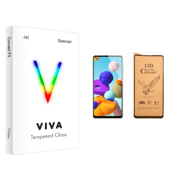 محافظ صفحه نمایش سرامیکی ویوا مدل 4K مناسب برای گوشی موبایل سامسونگ Galaxy A21s