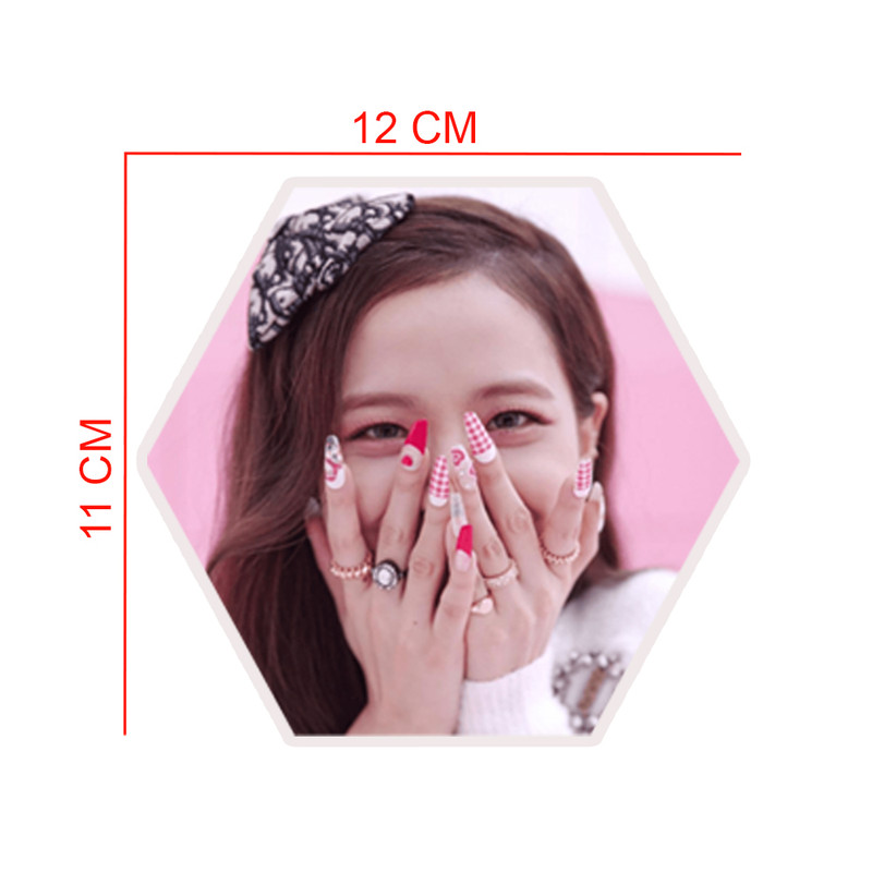 آویز تزیینی مدل بلک پینک BLACKPINK طرح لانه زنبوری کد FRS-1 مجموعه 7عددی