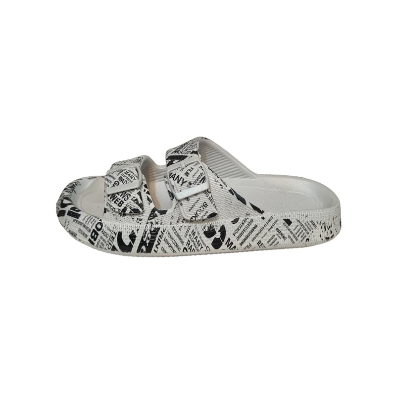 دمپایی مردانه مدل کاسپین دوبنده سگکدار سه بعدی BLU-007