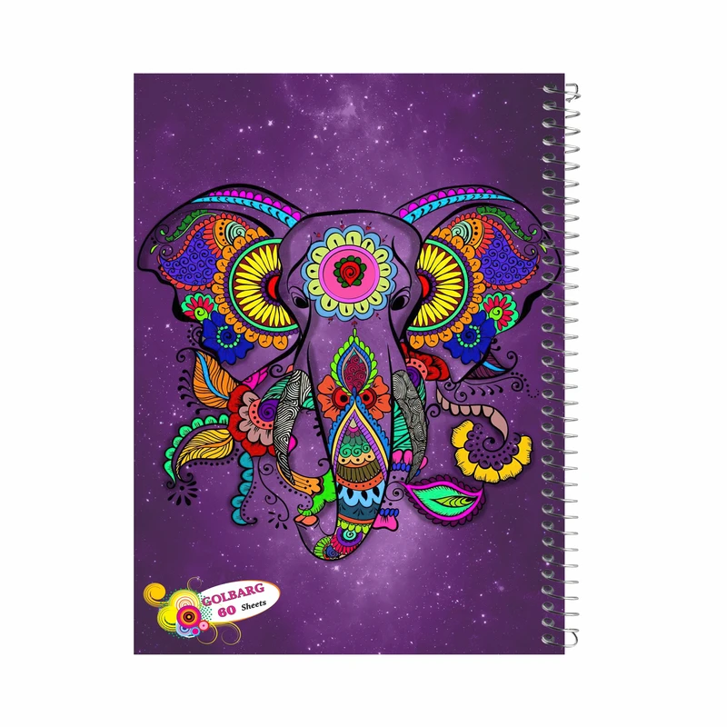 دفتر مشق 60 برگ گلبرگ طرح دبیرستانی فیل کد 601717