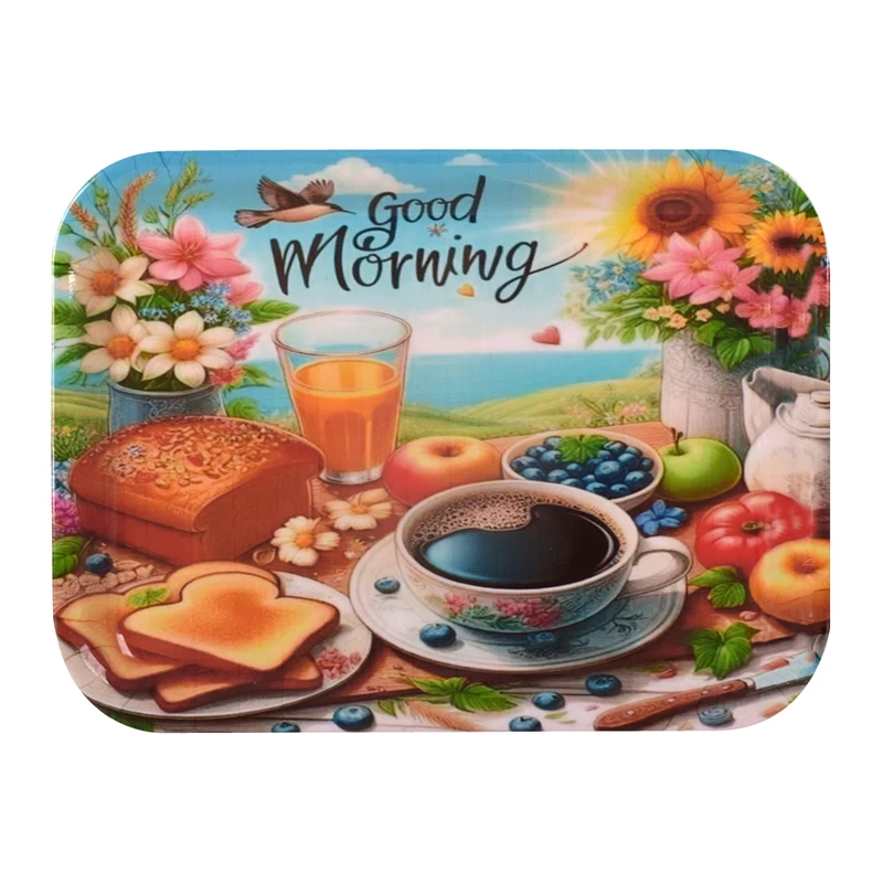 سینی بدون دسته مهروز مدل 7772 morning سایز 29×38 سانتی متر
