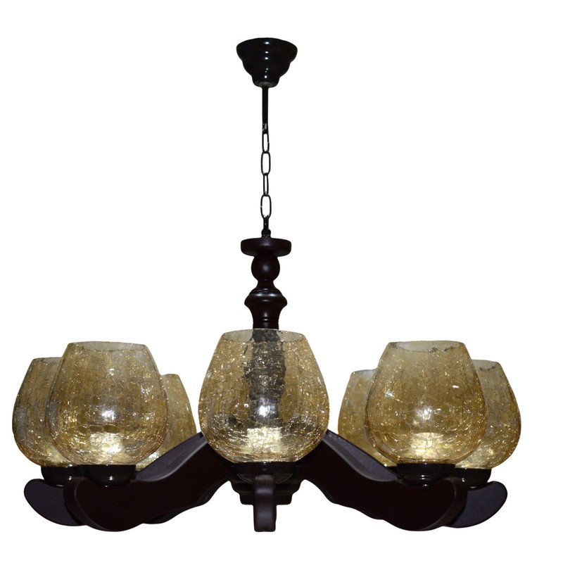 لوستر چوبینه 8 شعله کد C122/8