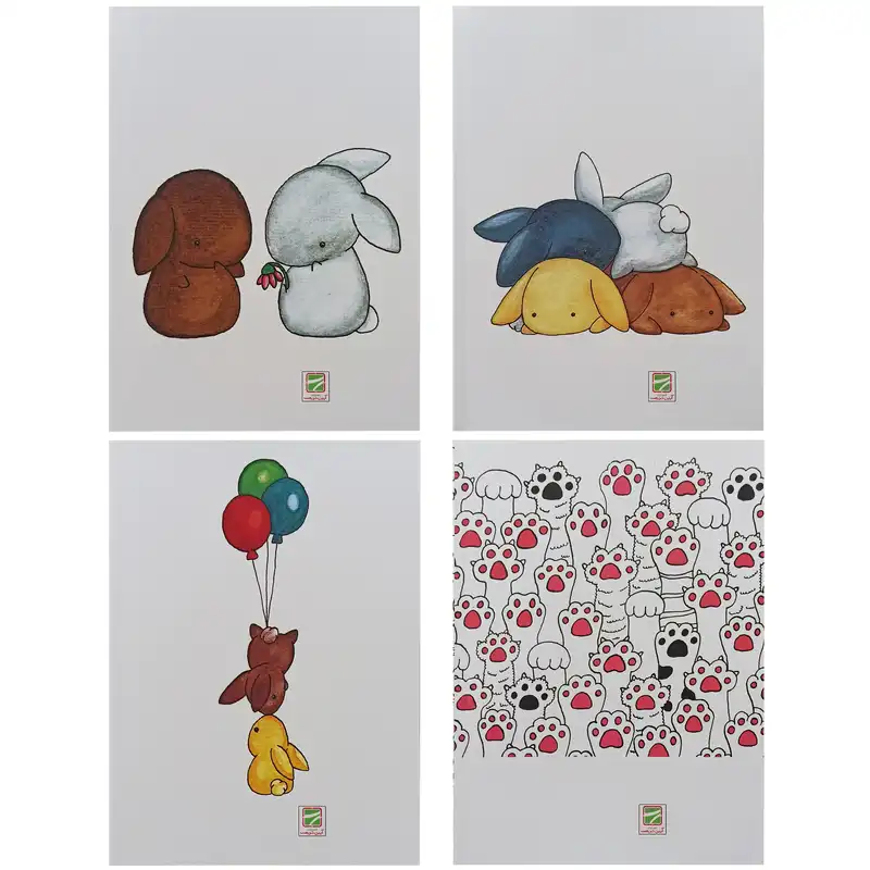 دفتر مشق 80 برگ انتشارات آیین شریعت کد 22 مجموعه 4 عددی