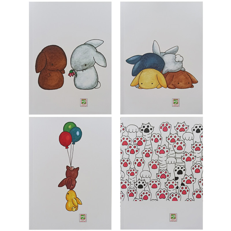 دفتر نقاشی 50 برگ انتشارات آیین شریعت کد 24 مجموعه 4 عددی