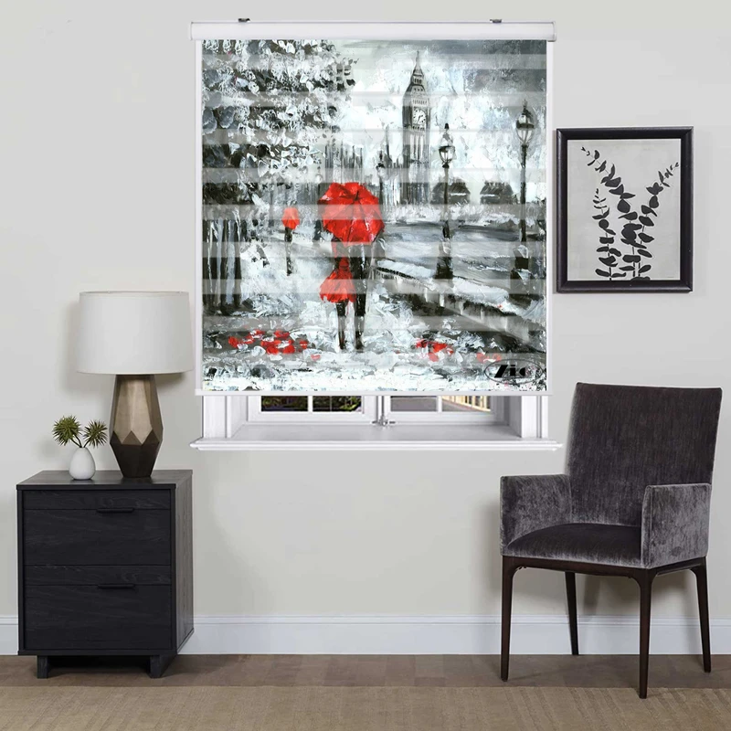 پرده زبرا زیو مدل P6036 سایز 150x200 سانتی متر