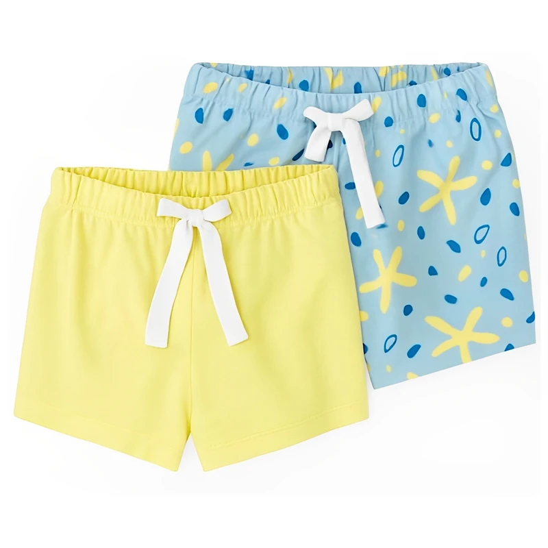 شلوارک دخترانه لوپیلو مدل ساحلی مجموعه 2 عددی