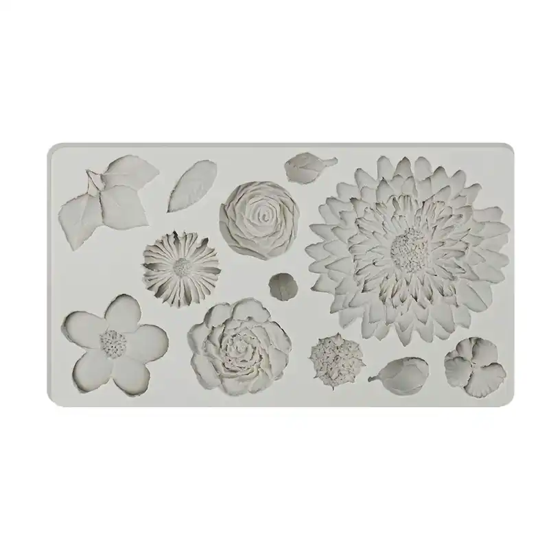 مالد فوندانت مدل گل و برگ