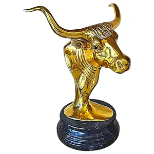 مجسمه برنجی مدل سردیس گاو کد H-1307