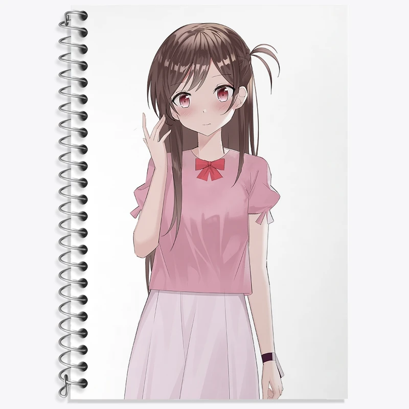 دفتر زبان 50 برگ خندالو مدل سه خط طرح چیزورو انیمه کانوجو اوکاری کد 34870