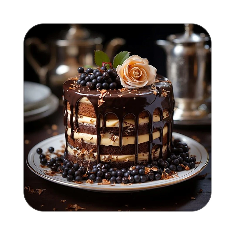 زیر لیوانی کاکتی طرح گل مدل mp17127