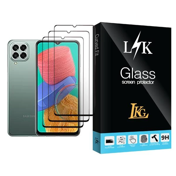محافظ صفحه نمایش سرامیکی ال کا جی مدل LK Glass3 مناسب برای گوشی موبایل سامسونگ Galaxy M33 بسته سه عددی