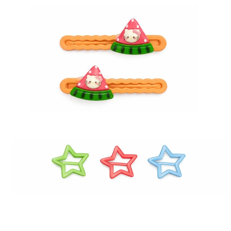 گیره مو دخترانه مدل kiti مجموعه ۵ عددی